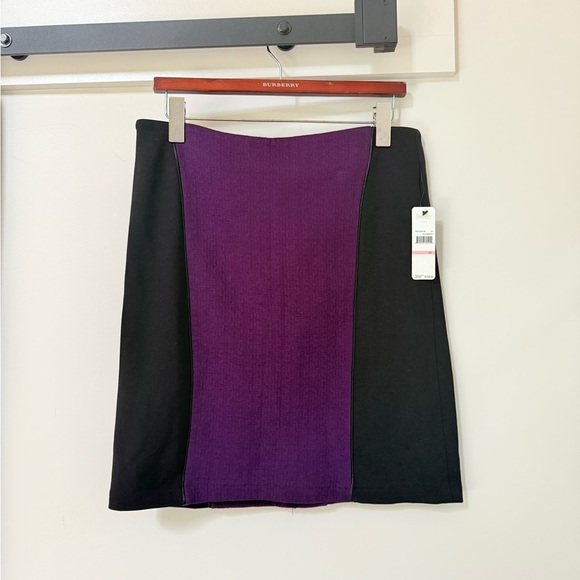 Laundry Shelli Segal Pencil Skirt Women's Size 10 Stretch Black Purple - Picture 5 of 7